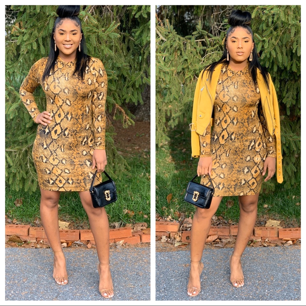 Snakeskin Bodycon dress